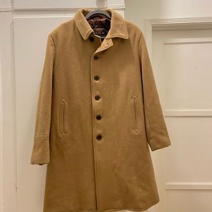 Men Schott NYC Wool Single Breasted Long Coat - XL